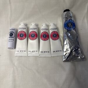 Lot Of 4 L’Occitane ROSE Shea Butter Hand Cream 1 oz. Each + 5.1 oz. + Lip Balm
